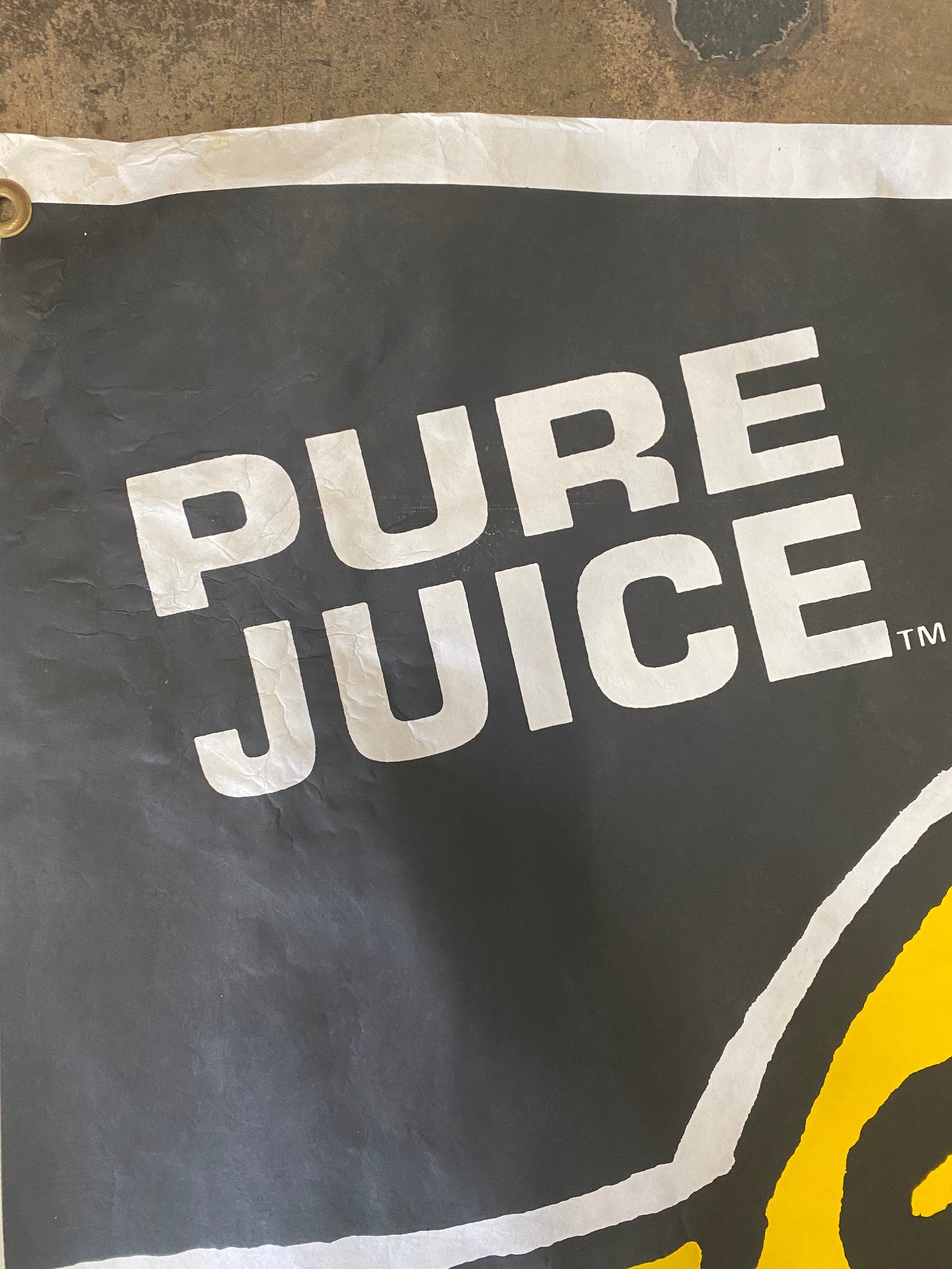 NOS Original Sims Pure Juice Poster/Banner - 39" x 23.75"